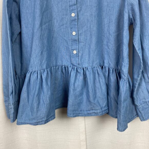 Tuckernuck Pomander Place Chambray Babydoll Top Sz.S - Picture 5 of 12